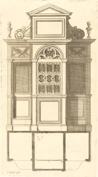 Plan and Elevation of the Most Beautiful Confessionals of Paris, Very Faithfully Measured