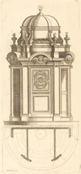Plan and Elevation of the Most Beautiful Confessionals of Paris, Very Faithfully Measured