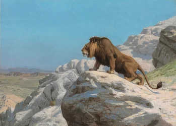 Lurking Lion. Around 1885
