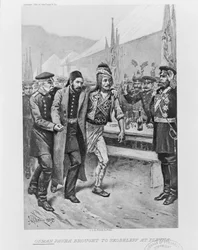 Osman Pasha brought to Skobelev at Plevna, c. 1895