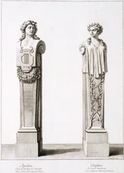 Busts of Apollo and Daphne by Louis Lerambert at Versailles