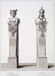 Busts of Mercury and Minerva by Louis Lerambert at Versailles