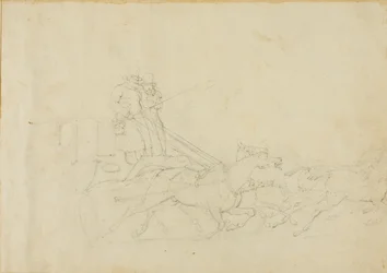 Coach Drawn by Four Galloping Horses