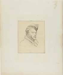 Portrait of a Young Man Wearing a Military Cap