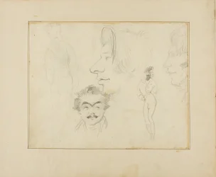 Sheet of Caricatures