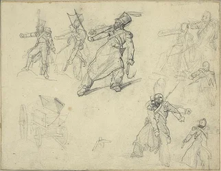 Studies of a Grenadier and a Munitions Cart