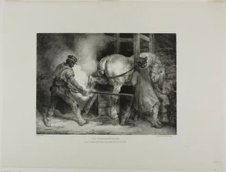 The Flemish Farrier, plate 4 from Various Subjects Drawn from Life and on Stone (The English Suite)