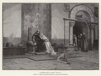 Excommunication of King Robert II of France by Pope Gregory V for Marrying Bertha of Burgundy, His Cousin, 998