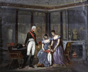 The Empress Josephine Presenting Her Daughter, Hortense and Grandson, Louis-Napoléon to Tsar Alexander