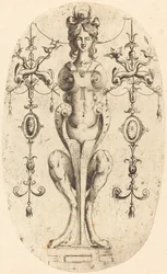 Sphinx Wearing a Crescent on Her Head