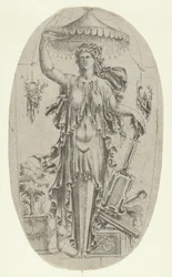 Term in the Form of a Woman with Musical Instrument