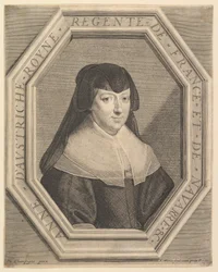 Anne of Austria, Queen of France, in Mourning Dress