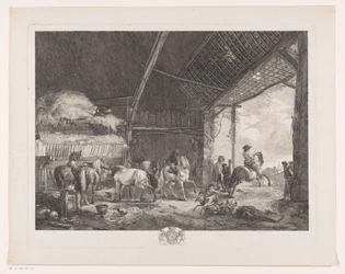 Figures and Horses in the Stable of the Post Office (series title)