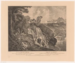 Resting Figures by a Waterfall