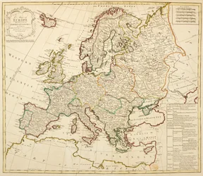 A Map of Europe, Divided into Its Empires and Kingdoms, by J. Palairet with Several Improvements and Additions from D