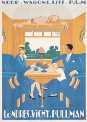 Advertising Poster for the London to Vichy Pullman Express Train