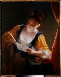Young Woman Reading a Letter