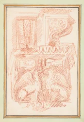 Bound Drawing, Brackets and a Column Capital with Eagles, in Drawings of Ornaments and Architecture by Ango, 1760–69