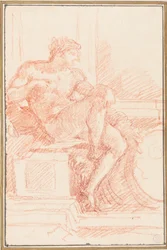 Ignudo from Sistine Chapel ceiling