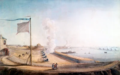 View of Boulogne-sur-Mer Camp: Napoleon Observing English Fleet