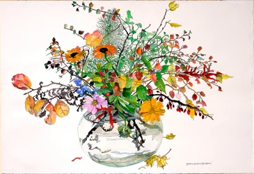 Fullness of Autumn in Glass Bowl