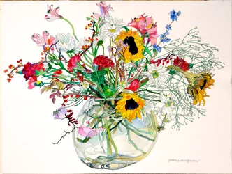 Late Summer in Glass Bowl