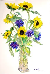 Sunflowers Asters