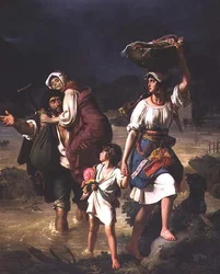 Roman Peasants Fleeing the Flooding of the River Tiber