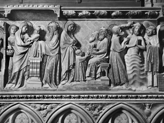 Cathedral, Interior, Choir Screen, Presentation of Jesus in the Temple, Jesus among the Doctors, Baptism of Christ