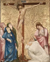 Calvary with a Carthusian Monk