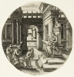 The Virgin Seated on an Altar
