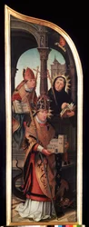 The Annunciation (left panel of the triptych)