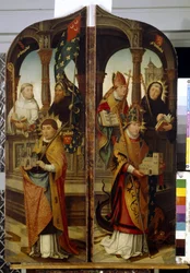 Saint Trudo and Saint Guillaume (Two side Panels of the Triptych)