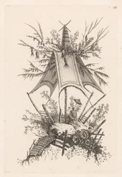 Man with Parasol Under Tent (series title: Collection of Chinese Tents)