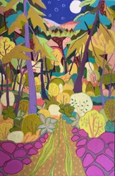 Whimsical Night Forest