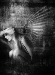 Melancholy Winged Woman