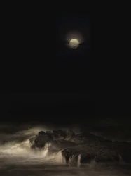 Misty Lunar Seascape