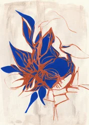 Abstract Blue Bloom