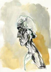 Pensive Man Profile