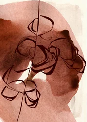 Terracotta Floral Abstract