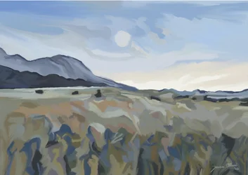 Abstract Mountain Landscape
