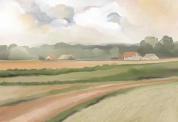 Rustic Countryside Fields