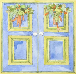 Christmas cupboard doors