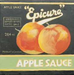 Epicure apple sauce can label