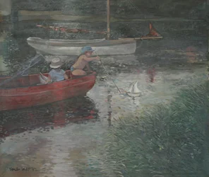 Children Sailing a Yacht