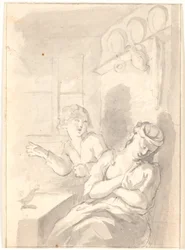 A Sleeping Kitchen Maid and a Thieving Boy, Artificial Light