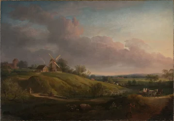 Landscape with a Church and a Mill