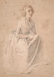 Rosine Juel, née Dørschel; Study for Double Portrait of Juel and His Wife at the Easel
