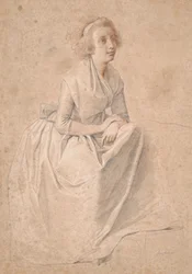 Rosine Juel, née Dørschel; Study for Double Portrait of Juel and His Wife at the Easel