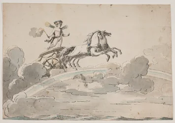 Eros Riding in a Chariot on the Rainbow